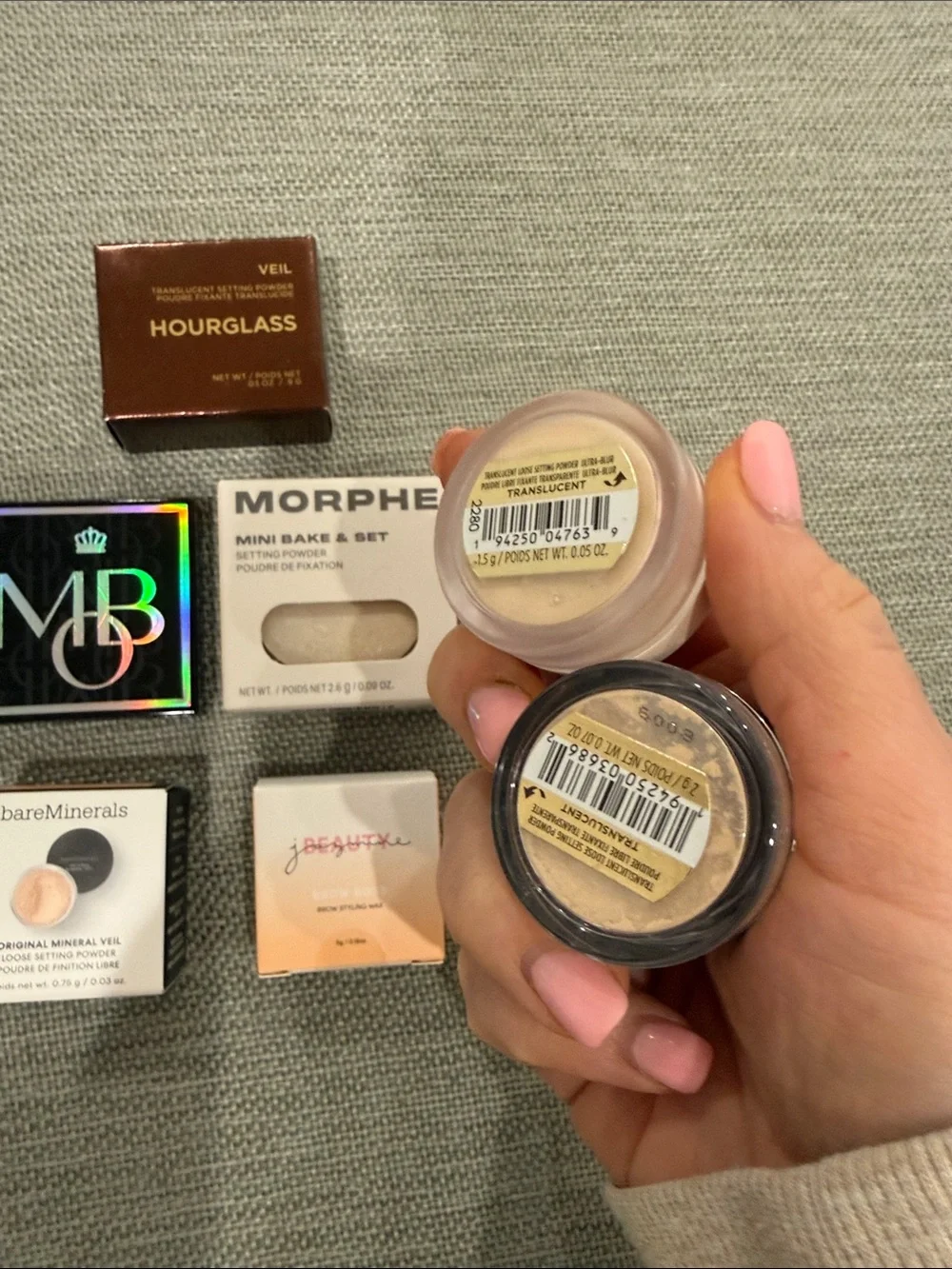 7 pc deluxe travel size mixed brand setting powders all brand new